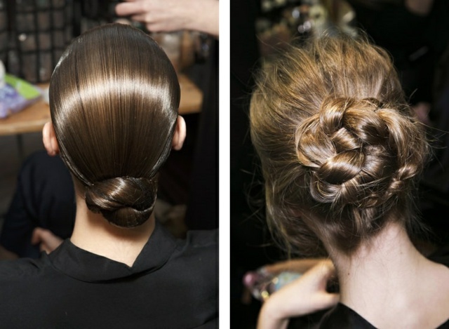 Updos femei par lung sezon de iarna Sezonul de iarnă pentru femei cu păr lung Akris DolceGabbana