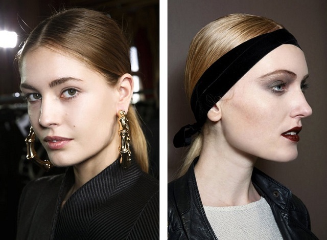 Cercei lungi cu bandă de păr Balmain Frank Sorbier