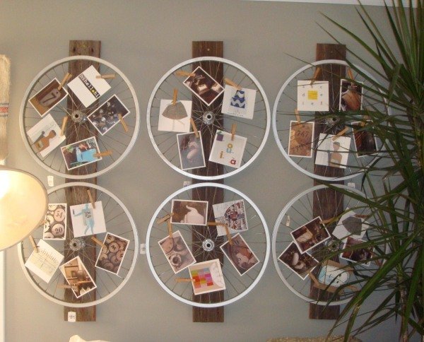 Idei de artizanat cu piese de biciclete decorare perete suport de card