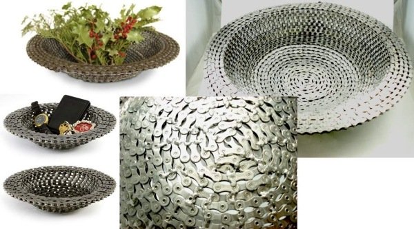 Idei de reciclare cu piese de bicicletă cu lanț schalle