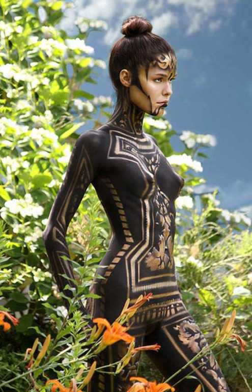 genčių kūno tapyba