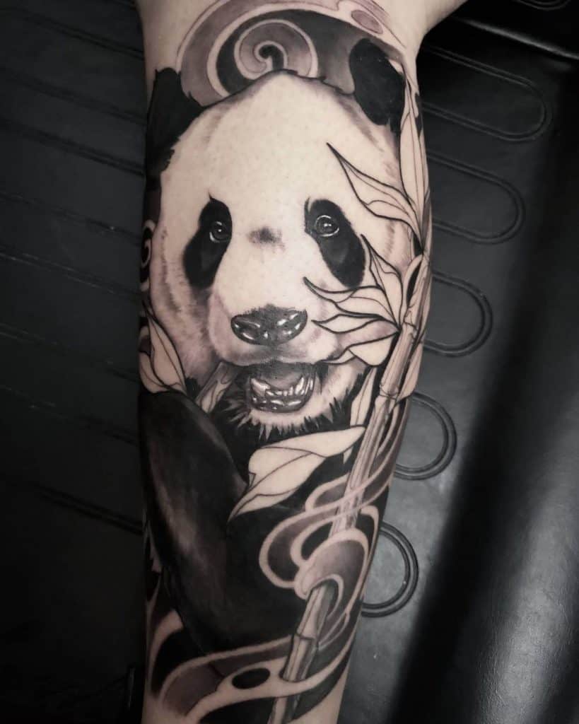 Tatuagem Panda Tinta Preta