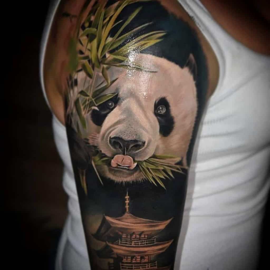 Tinta realista para tatuagem Panda Tattoo