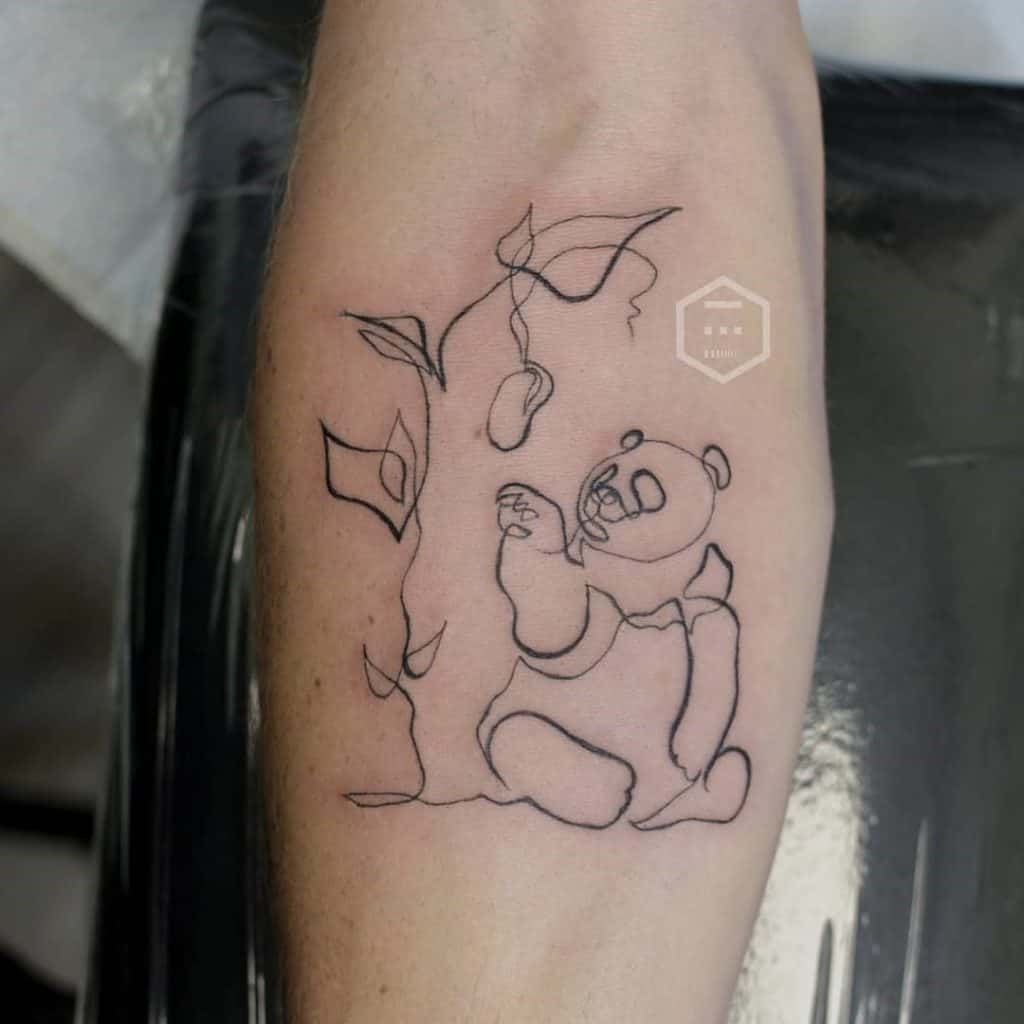Contorno de tinta exclusivo do Panda Tattoo Ideas