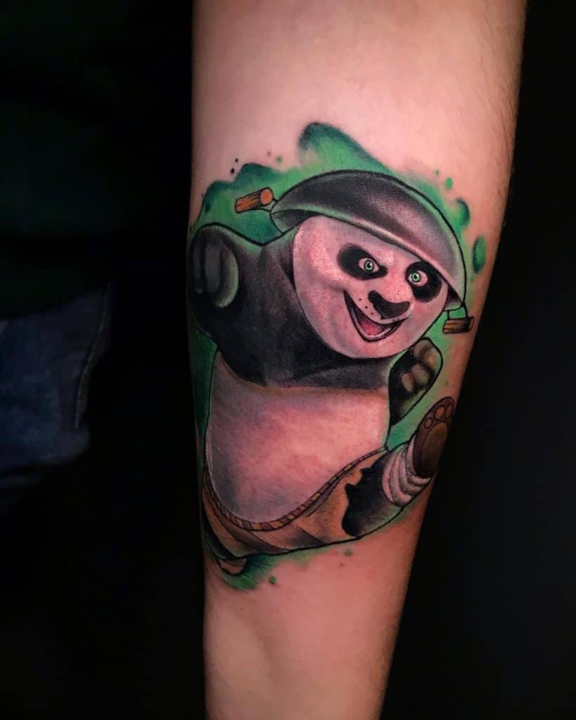 Kung Fu Panda Tattoo Green Tattoo