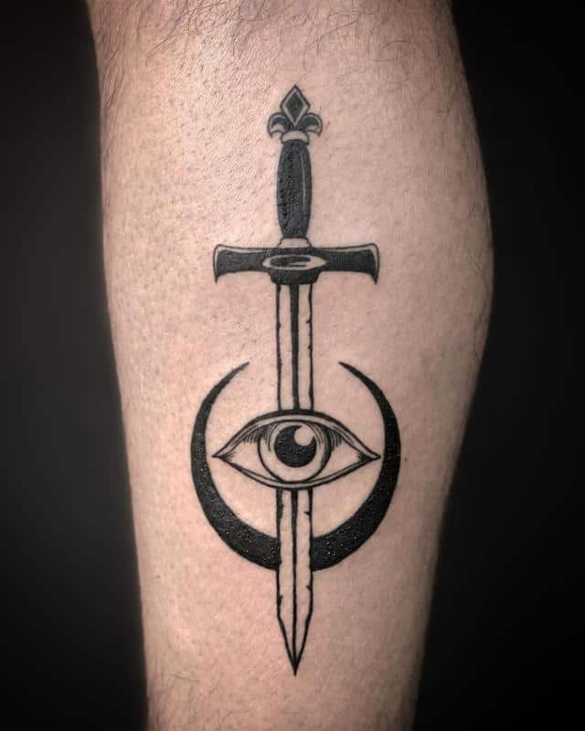 Eye And Dagger Tattoo 1