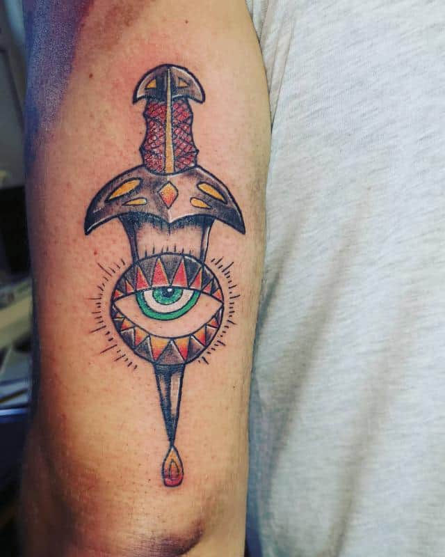 Eye And Dagger Tattoo 2