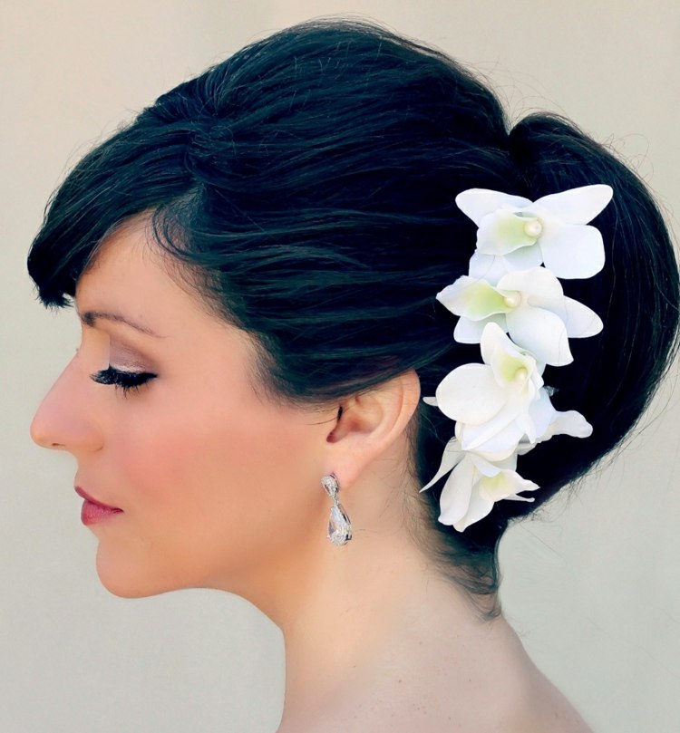 idei tropicale orhidee breton alb updo nunta