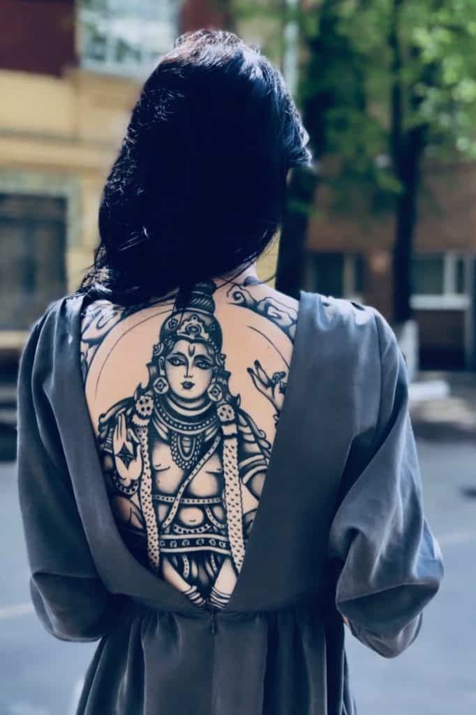 Símbolo do Buda Negro Gigante Impressão posterior