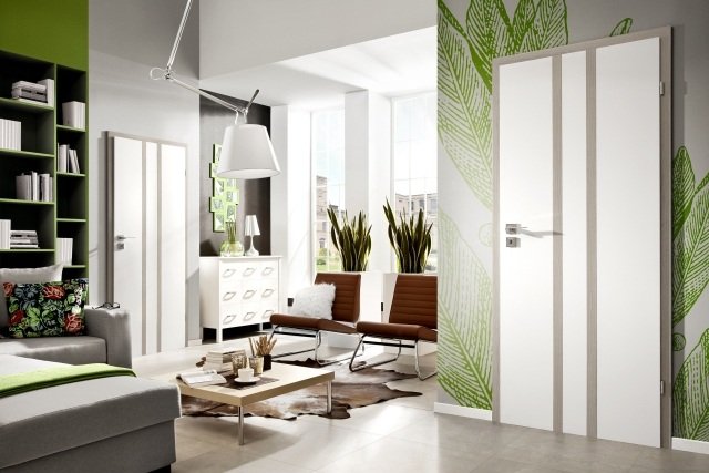 usi interioare design rama alba gri apartament modern design-interior-uși-cadru-alb-gri-apartament-modern