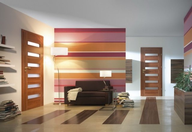 Ușile interioare ale sufrageriei din lemn cu decupaje orizontale din sticlă living-interior-usi-lemn-sticla-decupaje-orizontale