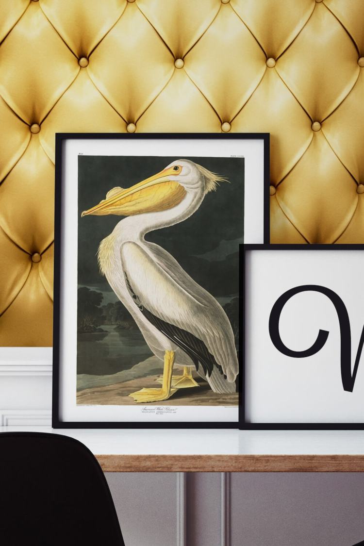 Ideea tapetului modern - piele galbenă pentru eleganță și culoare Tapet-3d-tapițerie-din-piele-galben-imagine