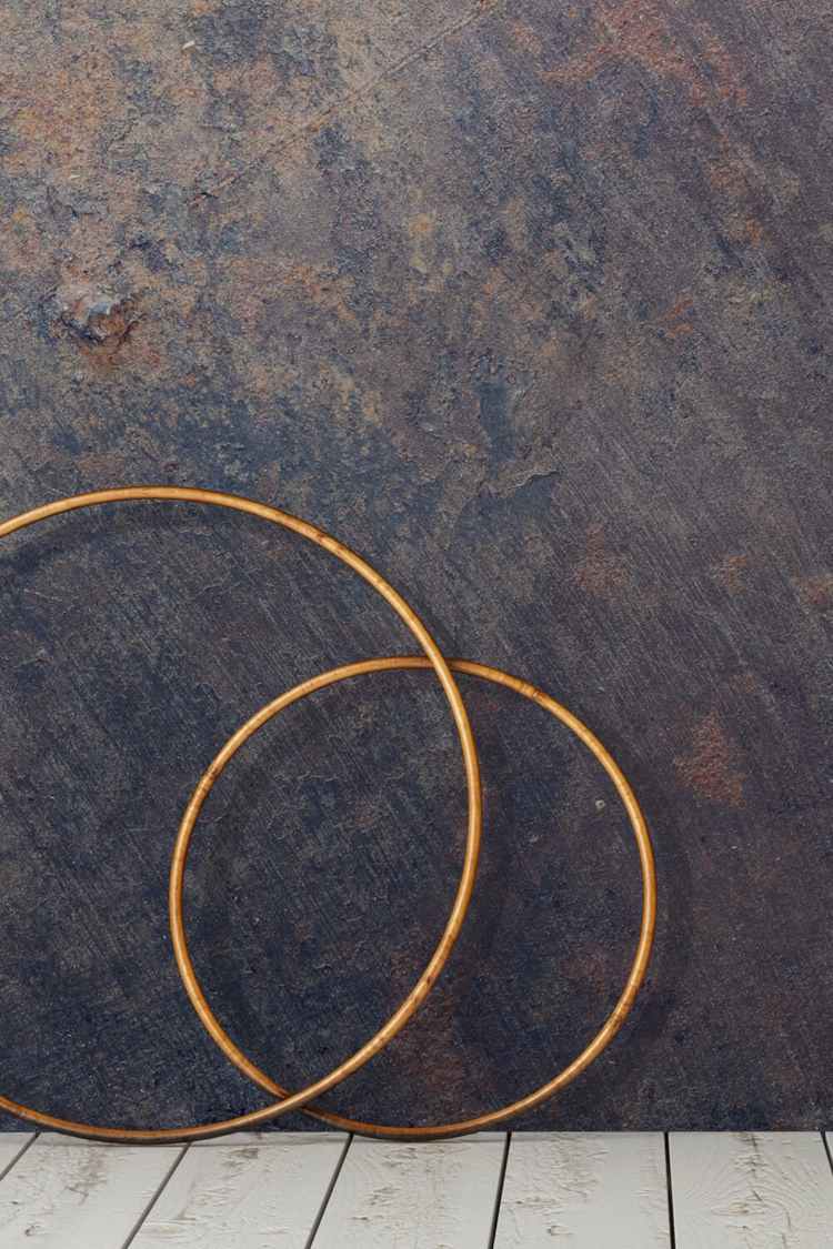 Oțel 3D pe hârtie cu optică de rugină Tapet 3d-oțel-inspirație-fotografie-tapet-inele-decor-metal