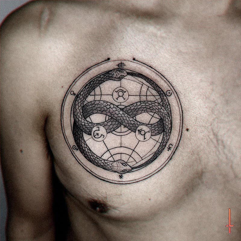 ケルトのウロボロスのタトゥー4