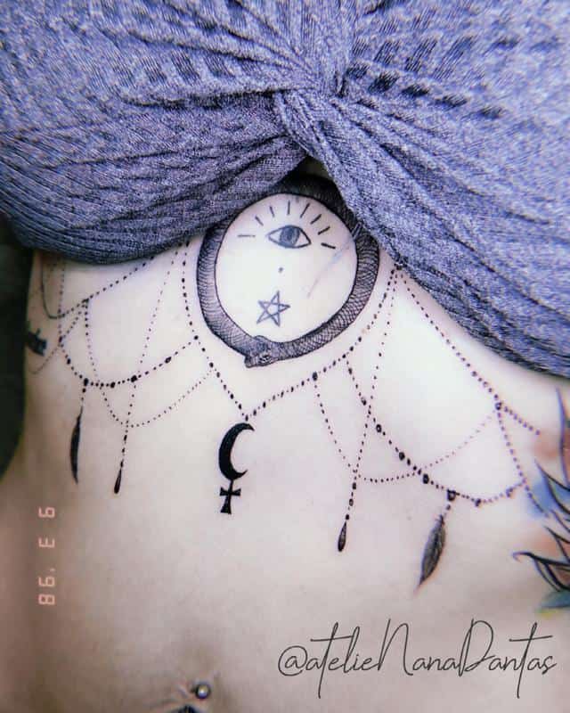 フリーメーソンのウロボロスのタトゥー4