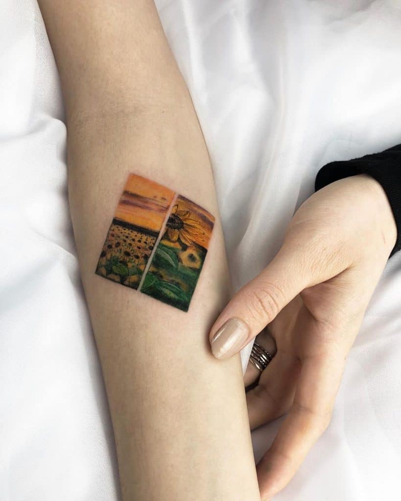 Tetovaža polja suncokreta