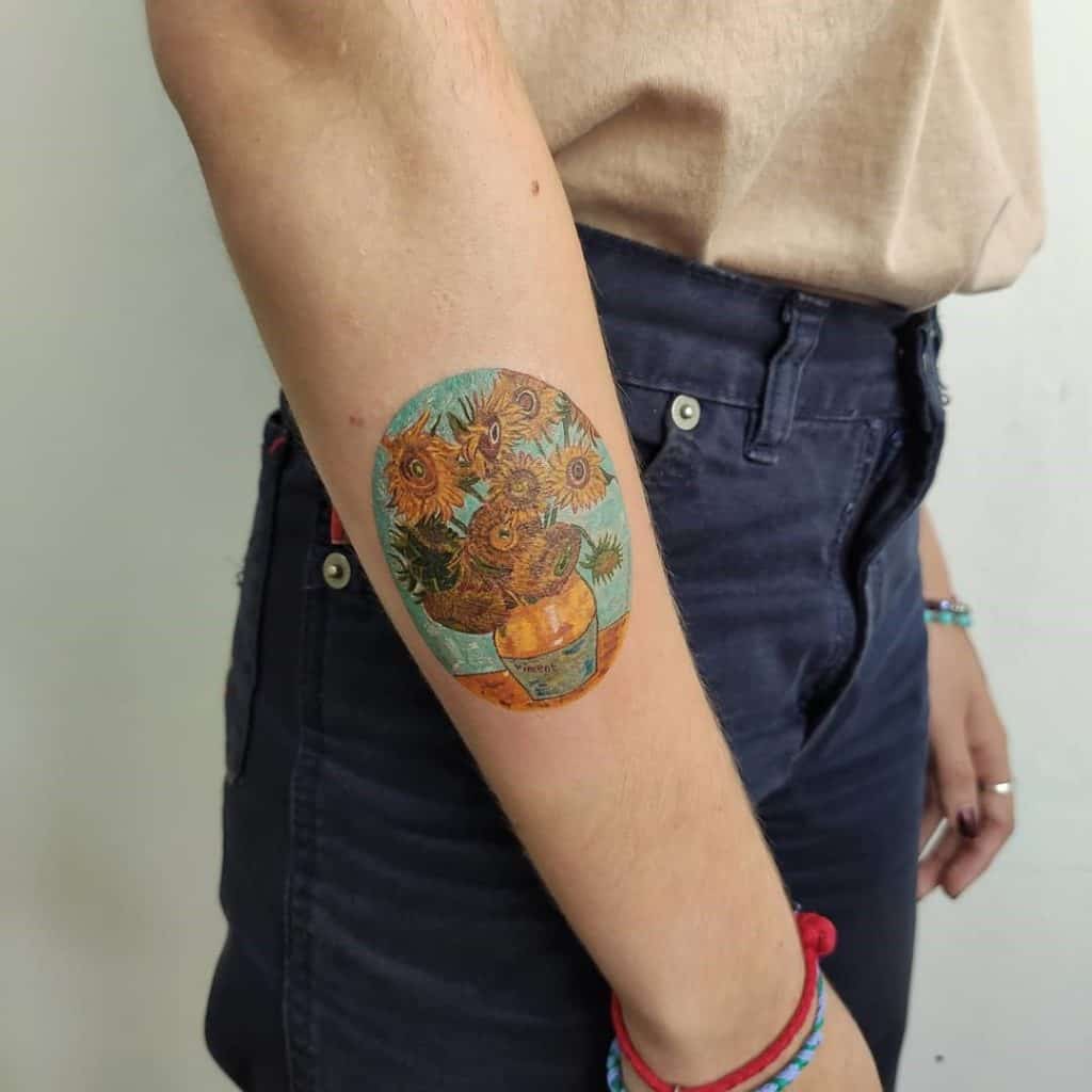 Van Gogh tetovaža suncokreta