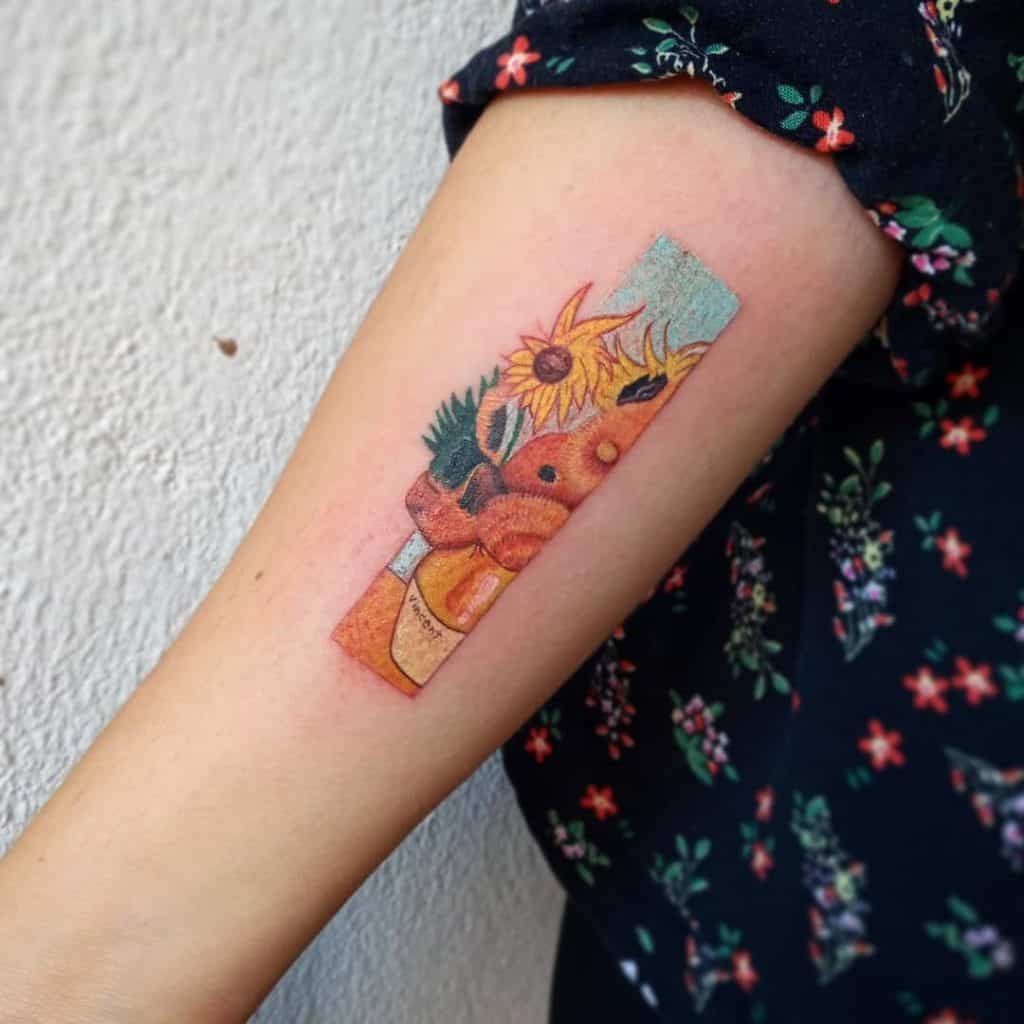 Ostale dizajnerske ideje za Van Goghovu tetovažu suncokreta
