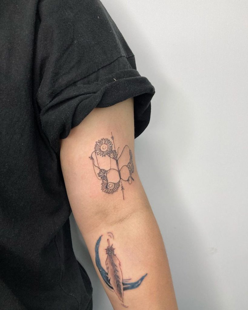 Ptice i suncokret se bore