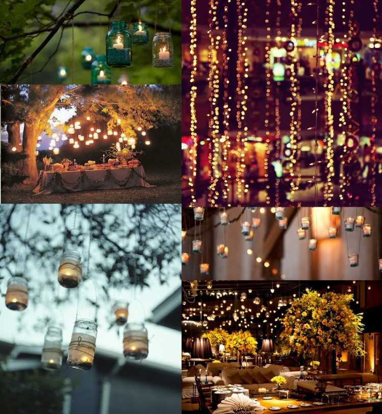 Lămpi de ceai în borcane cu gem - iluminat frumos de grădină decor-idei-gradina-petrecere-lumanari-lumanari-sticla-copaci-agatat