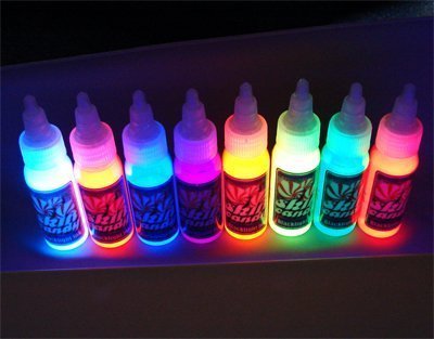 Set di inchiostri per tatuaggi a luce nera UV Skin Candy 8 colori