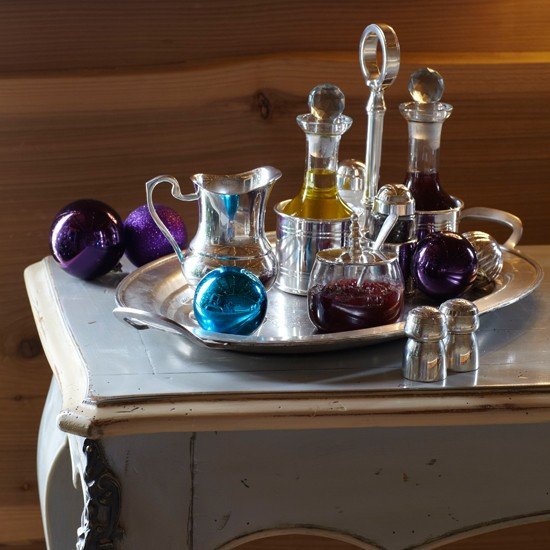condiment decorare masa tava de Craciun bamkugeln