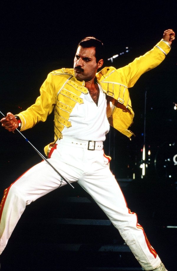 Freddie Mercury Queen Halloween Idei Costume Costume sacou galben-costum alb