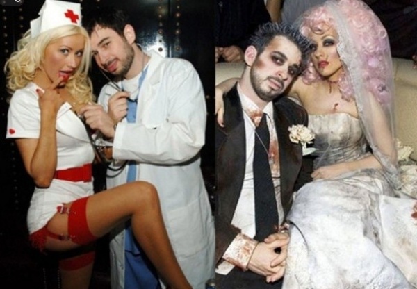 Celebrități de Halloween Christina-Aguilera Jordan Bratman Costumele de mireasă