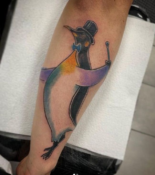 「魔術師ペンギン」のタトゥー