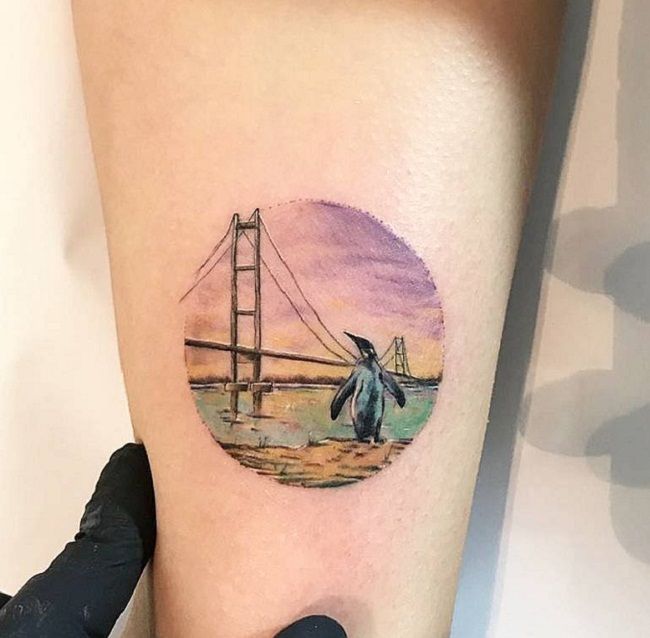 Potraitペンギンのタトゥー