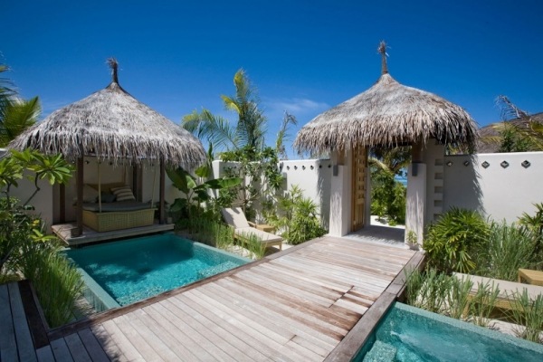 Pavilioanele LUX Maldive piscină vegetație LUX Maldive pavilioane mici piscine de vegetație