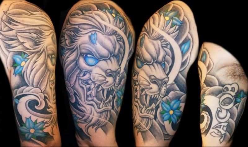 日本のライオンのタトゥー