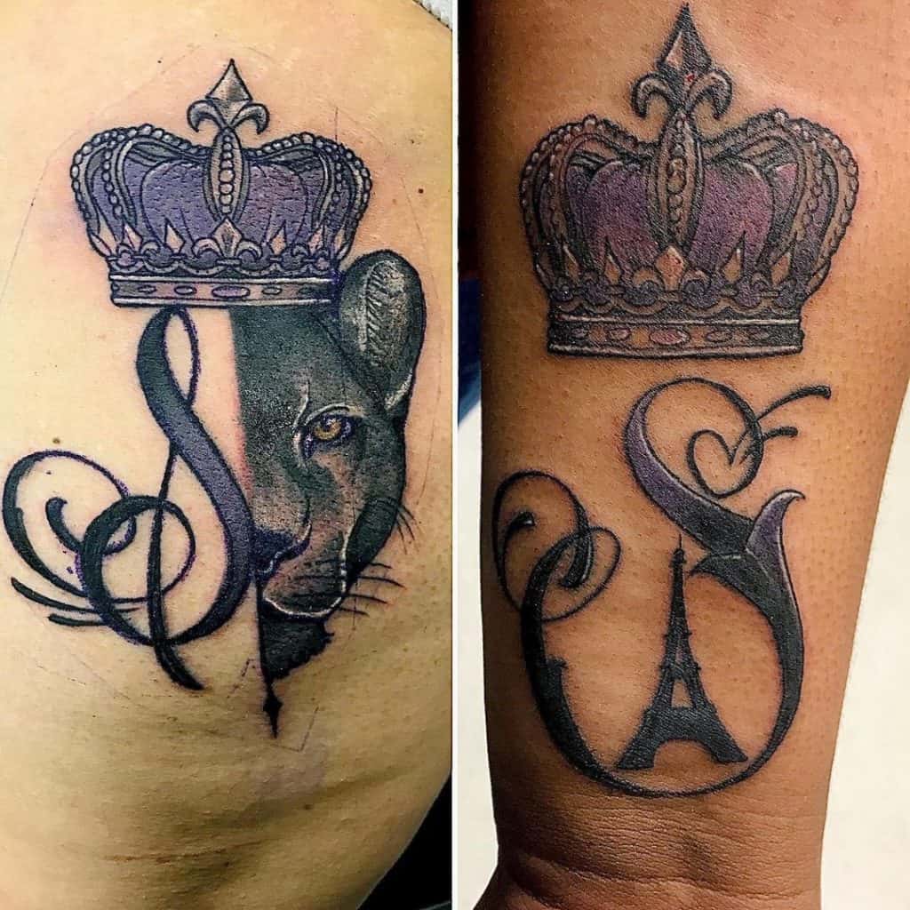 Violetinė karūnos tatuiruotė