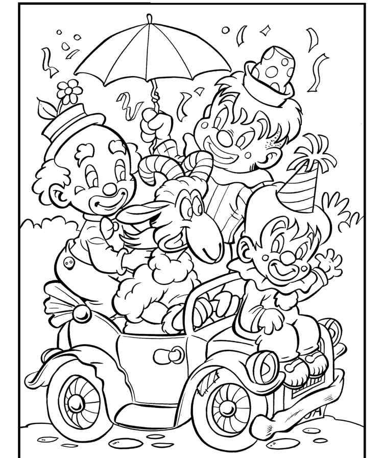 Pagini de colorat carnaval pentru copii cortegii de carnaval