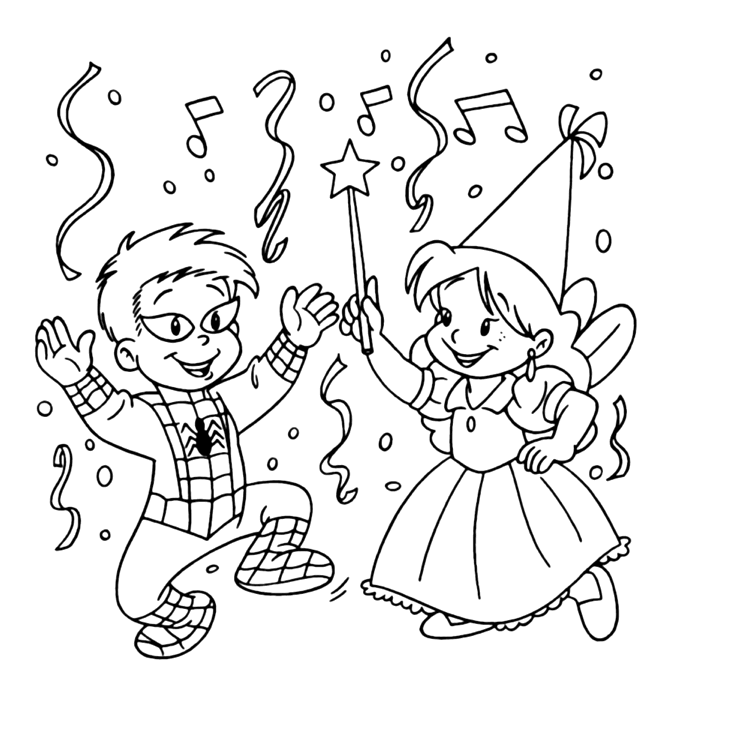 Costume de carnaval copii Spiderman printesa imagine de colorat