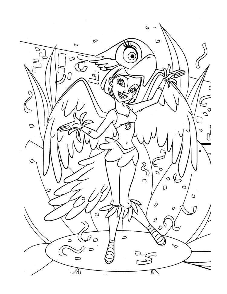 Costume de papagal de colorat carnaval Rio