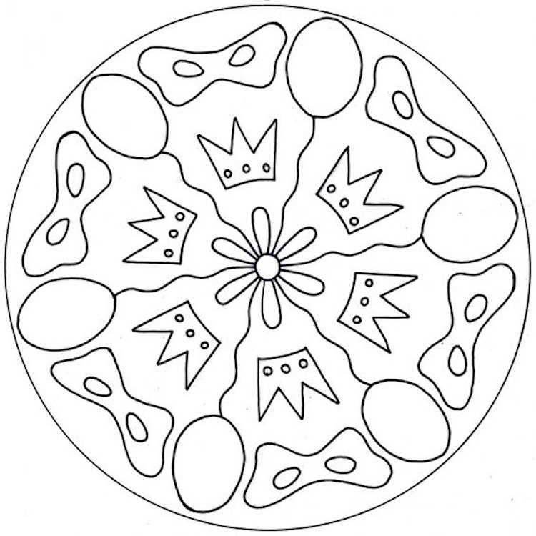 Imagini de Mardi Gras pentru colorat mandala gratuit