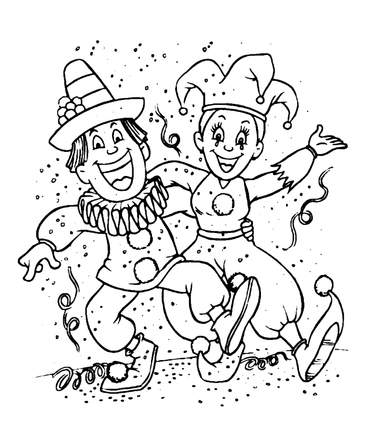 Carte de colorat carnaval pentru copii