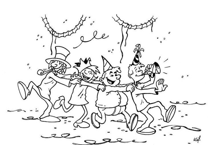 Imagine de colorat pentru petrecerea de carnaval Mardi Gras