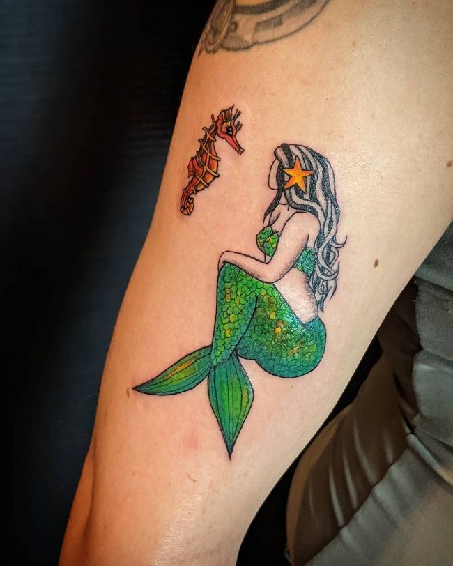 「人魚のタツノオトシゴ」のタトゥー