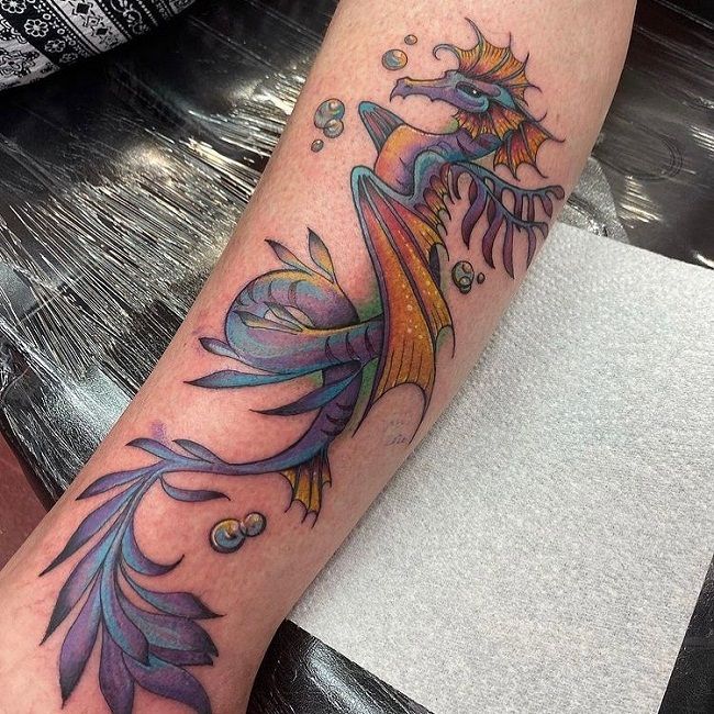 タツノオトシゴのダーゴンタトゥー