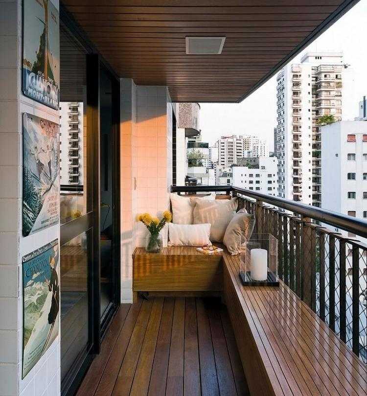 o bancă pe balcon oferă mai mult spațiu de relaxare colț de lectură de idee-balcon-scaun-bancă-din-lemn