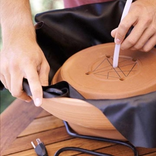 Instalați o fântână în pompa sferică de grădină Instalați o fântână în grădină cu o pompă sferică