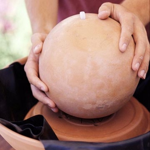 fântână grădină minge formă minge set up Montați o grădină cu fântână cu bile sferice