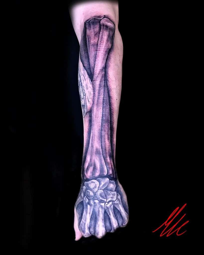 Skeleto rankos tatuiruotė, išsaugota tatuiruotė, ranka 2