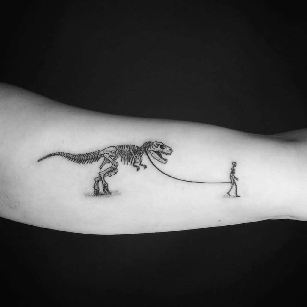 Skeleto rankų tatuiruotė, išsaugota tatuiruotė, gyvūnas 1p