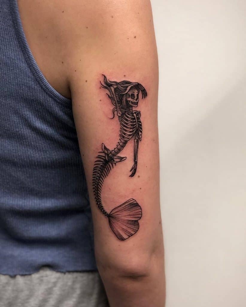 Skeleto rankų tatuiruotė, išsaugota tatuiruotė, mitinė 2