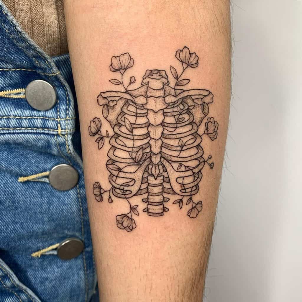 Skeleto rankų tatuiruotė, išsaugota tatuiruotė, kita 3