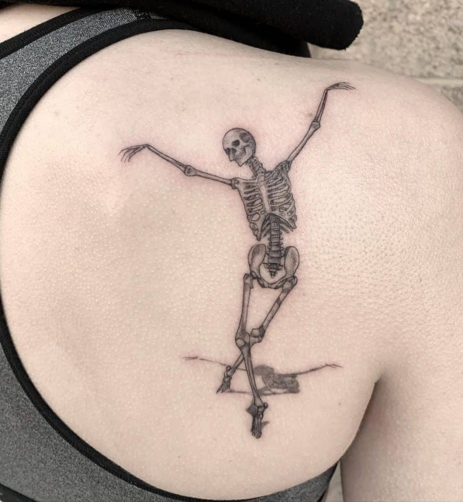 Skeleto rankos tatuiruotė, išsaugota tatuiruotė, 2 padėtis