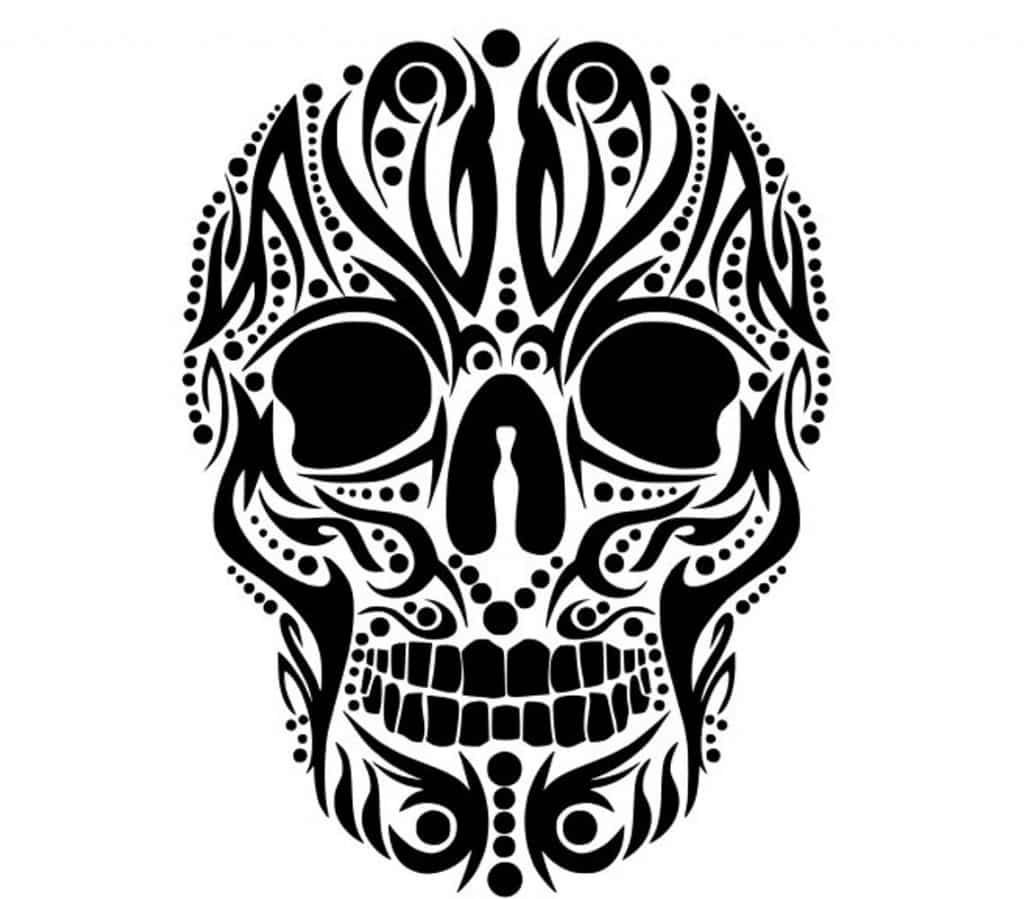 Skeleto rankų tatuiruotė, išsaugota tatuiruotė, Tribal 2p